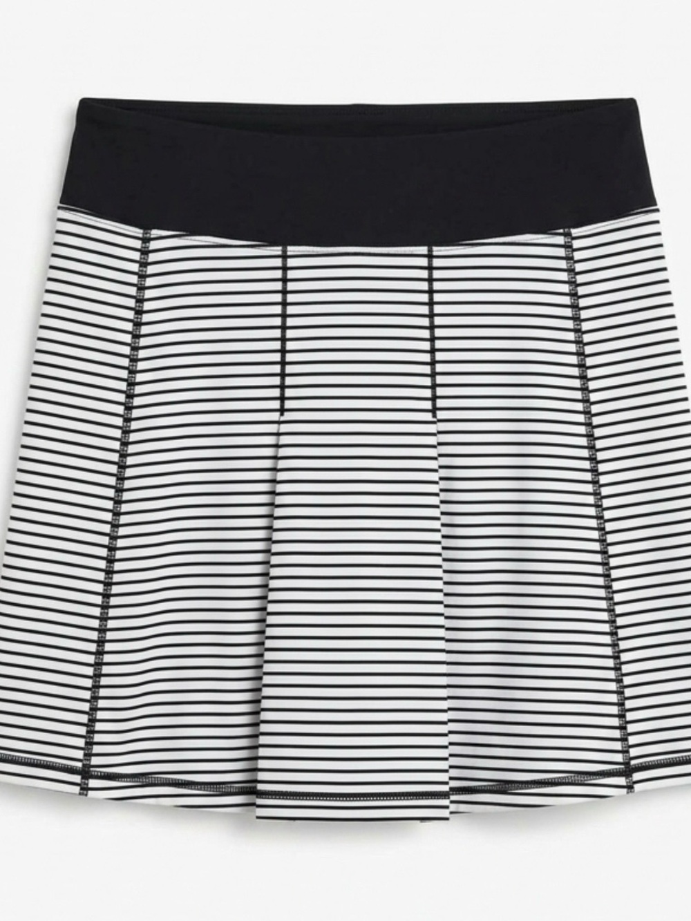 Black and White Striped Women’s Skort